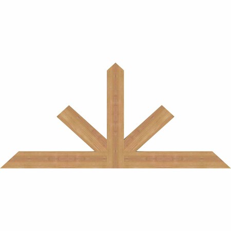 Ekena Millwork Saratoga Timber Gable Bracket, Western Red Cedar, 48"W x 22"H x 1 1/2"D x 3 1/2"F, 11/12 Pitch GBW048X22X0204SAR00SWR